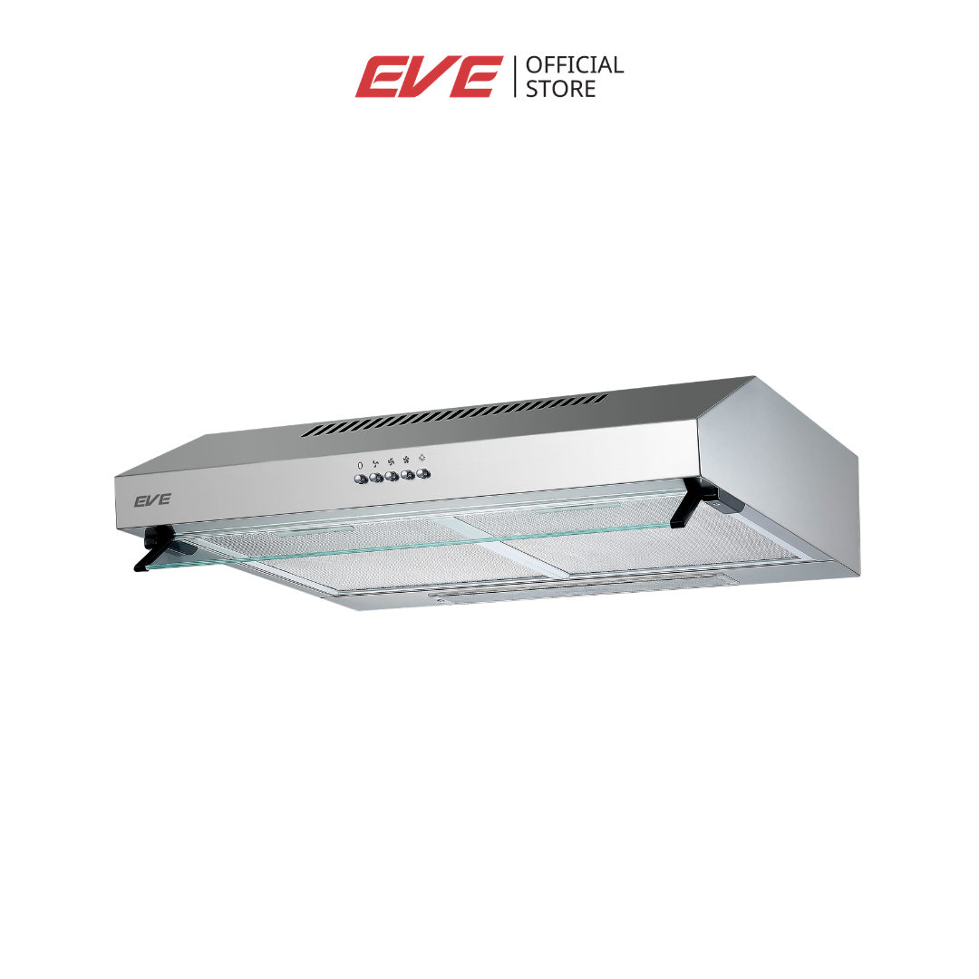 เครื่องดูดควันแบบมาตรฐาน EVE HF-HSM102AT-90 ขนาด 90 ซม. สีเงิน